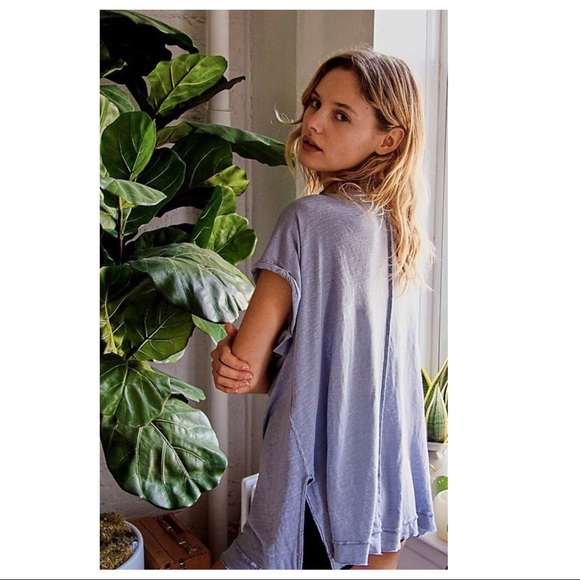 FREE PEOPLE BOHO FLOWY TUNIC TEE KNIT TOP A2C - Picture 2 of 16